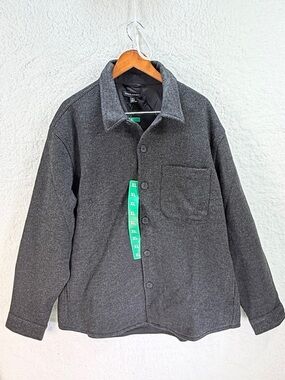 NWT Banana Republic Men’s XL Charcoal Gray Lined Shirt Jacket Shacket